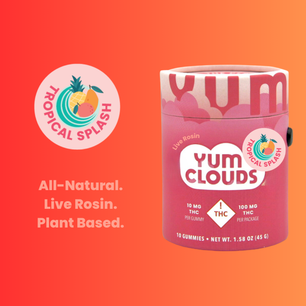 Yum Clouds  1:1 THC CBD Tropical Splash 100mg Live Rosin