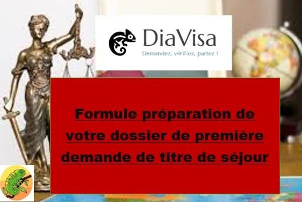 Formule  préparation de votre dossier de première demande de titre de séjour en France par notre avocat partenaire / 7.800.000 Ariary