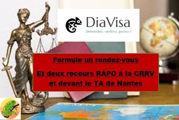 Forfait - RDV avocat France avec RAPO à la CRRV et TA Nantes / 9.000.000 Ariary