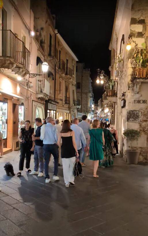 Night time walk through the town