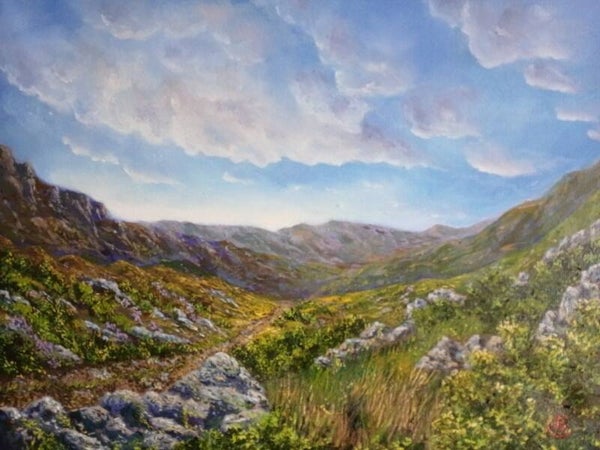 Original oil landscape