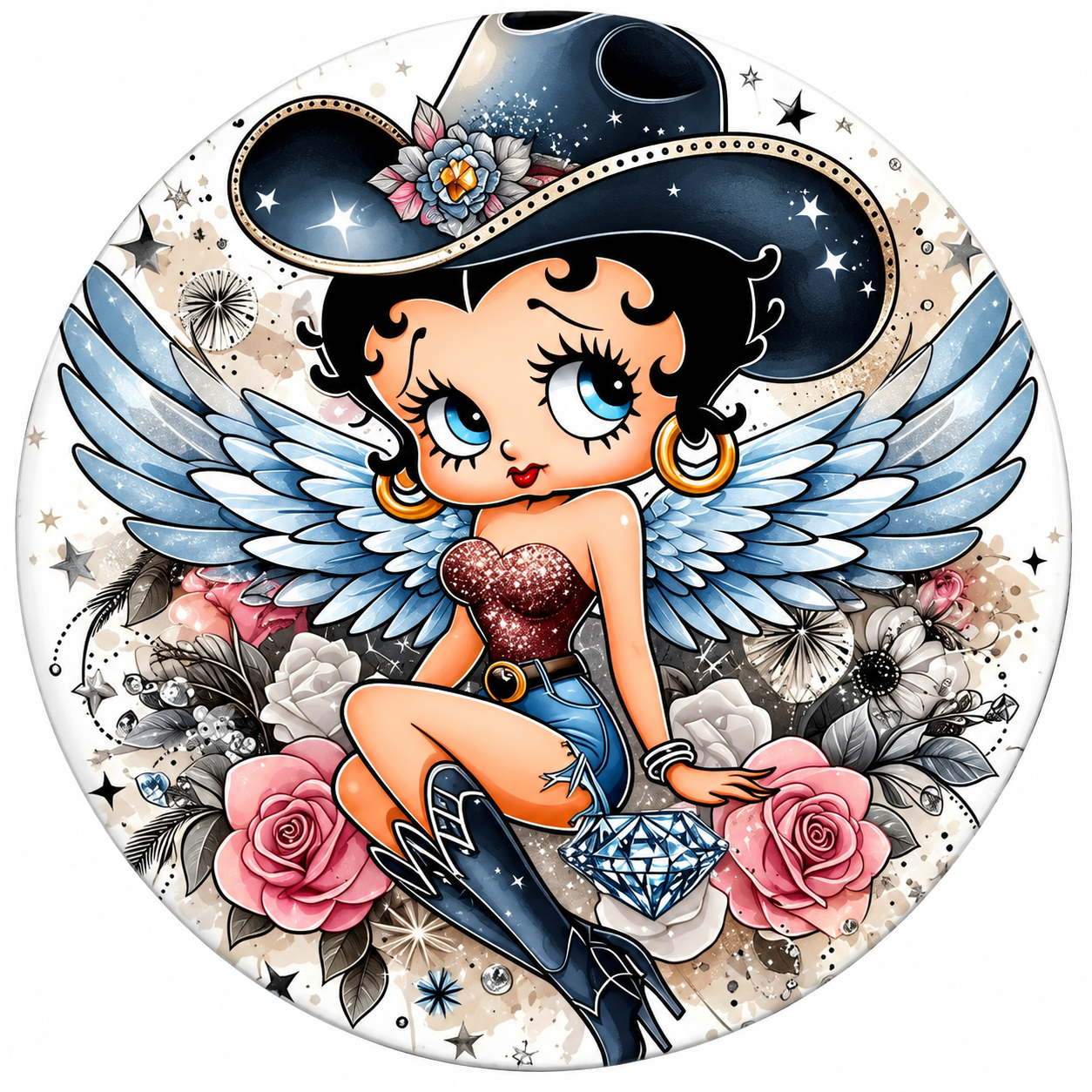 Betty Boop Ange Magnet Décorative