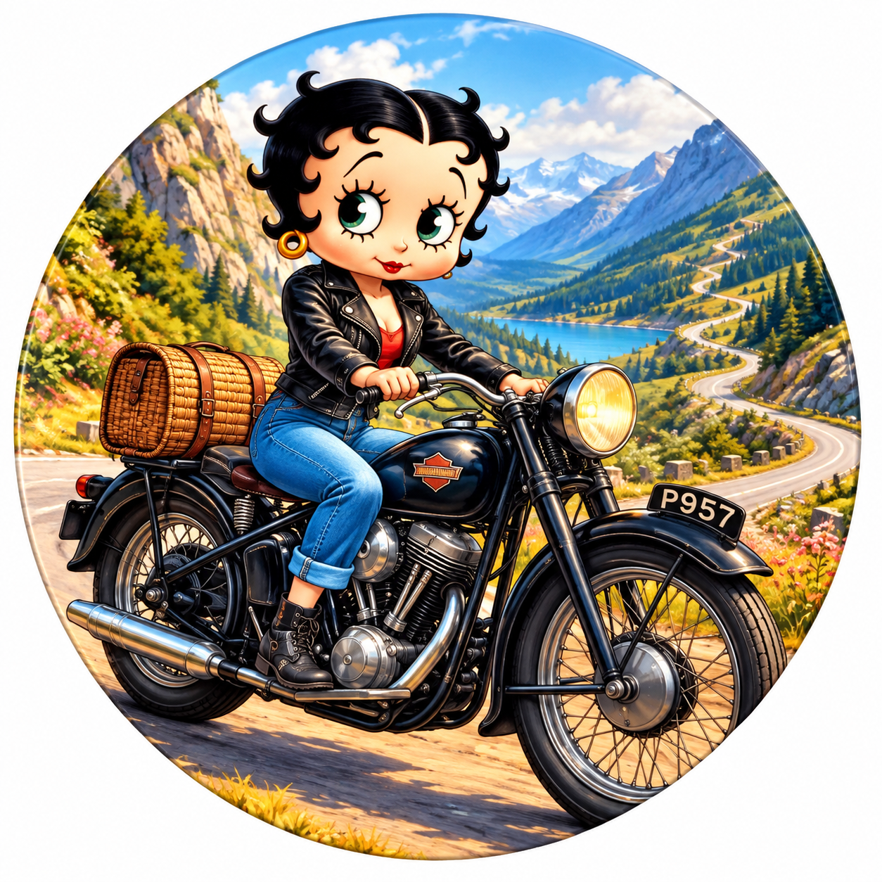 Betty Boop en Moto Magnet