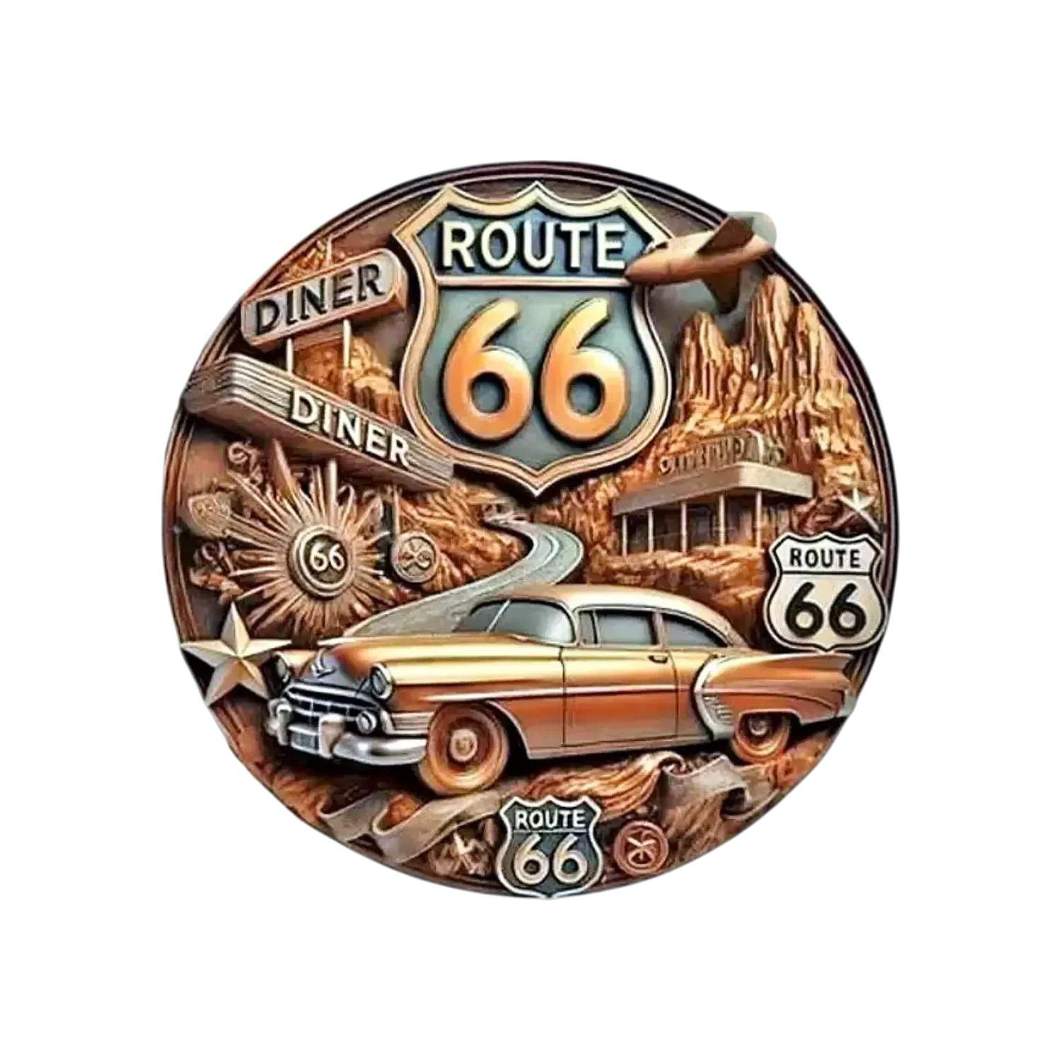 Route 66 Magnet Vintage