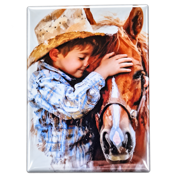 Enfant Cowboy et Cheval