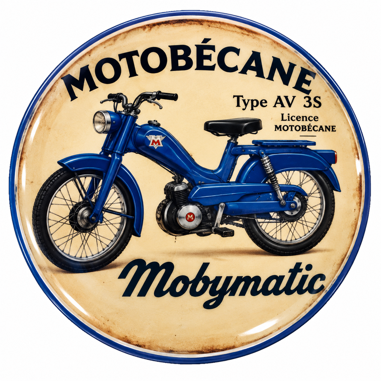 Mobylette Bleu Motobecane