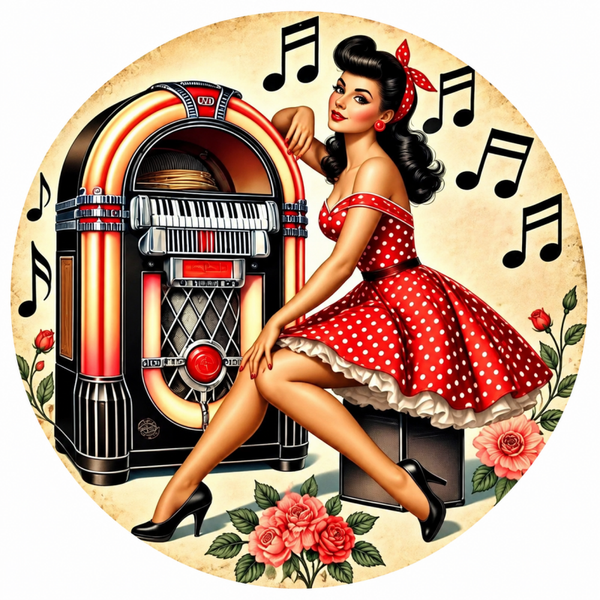 Magnet Rétro Juke-Box Pin-up