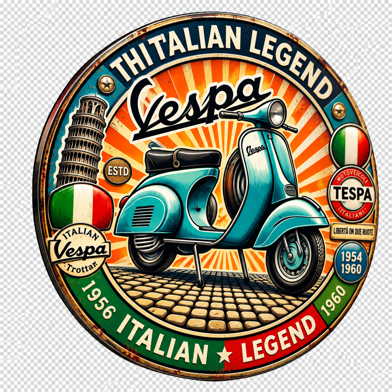 Scooter Vespa Magnet Frigo