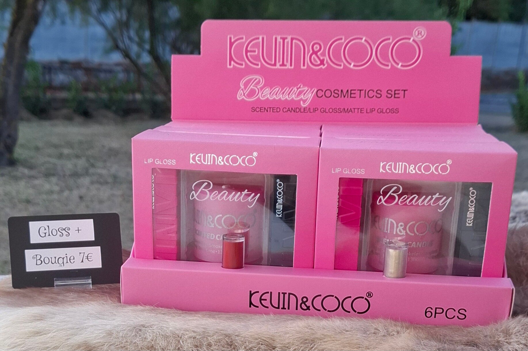 Set Beauté Gloss + Bougie – Kevin & Coco