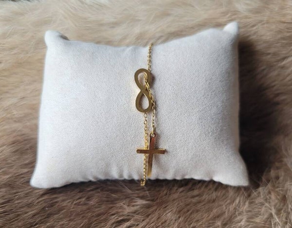 Bracelet Croix en acier inoxydable