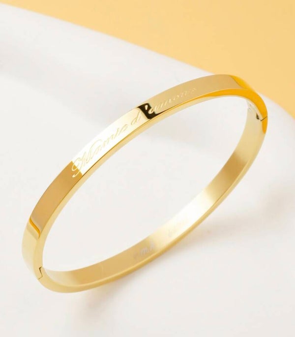 Bracelet message Mamie d’amour en acier inoxydable