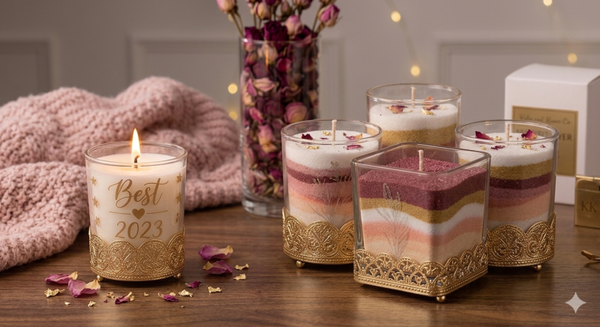 The Healing Layer Sand Candle