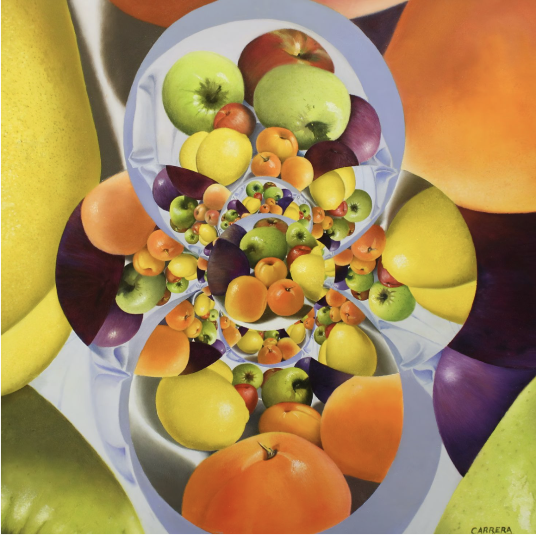 BODEGÓN DISTORSIONADO CON ESPEJOS