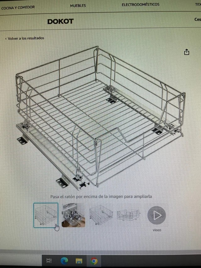 CESTA DE ALMACENAJE EXTRAIBLE