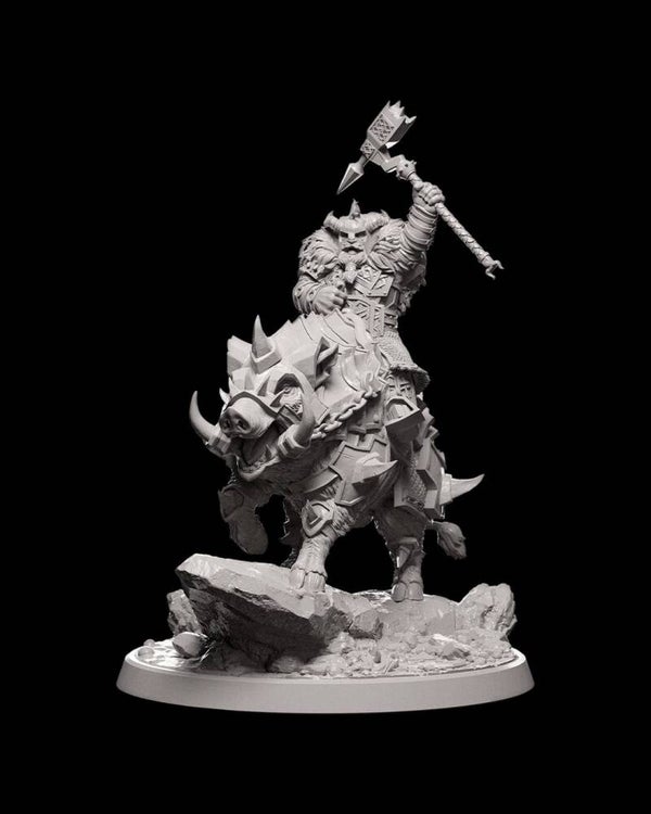 Dwarven Rider – Échelle 32 mm