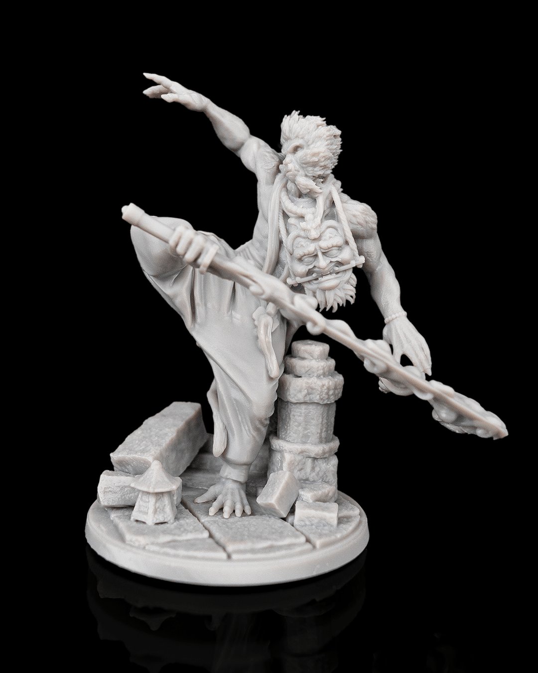 ZHAO — BABOON CHIEFTAIN — MYTHIC WARRIORS — FIGURINE 32 MM