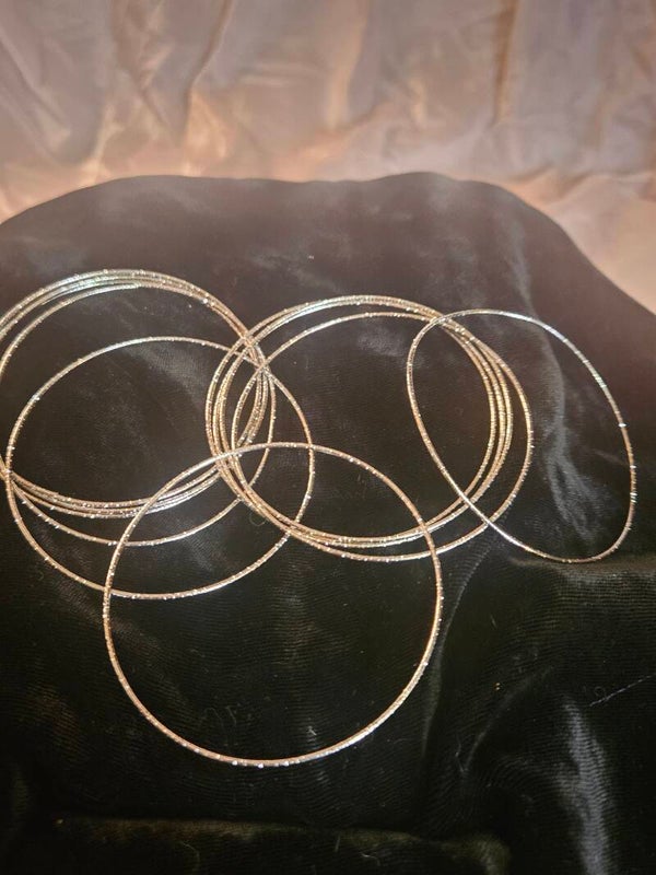 Silver Bangles  2 pcs