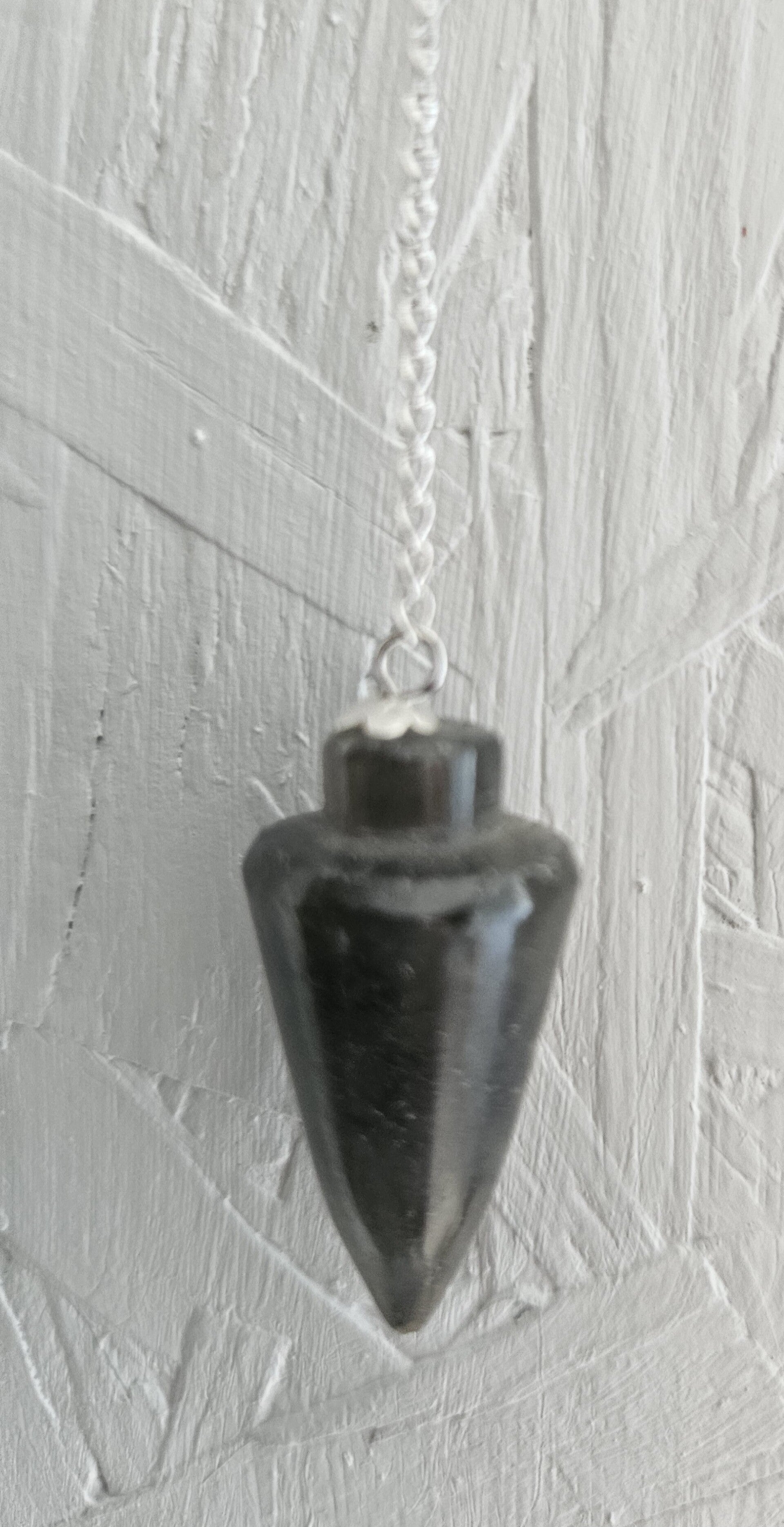 MOSS AGATE PENDULUM WITH CHAKRA STONES ON STERLING CHAIN