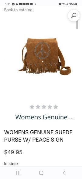 WOMENS SUEDE BEADED DREAM APARREL GENUINE LEATHER BOHO PURSE