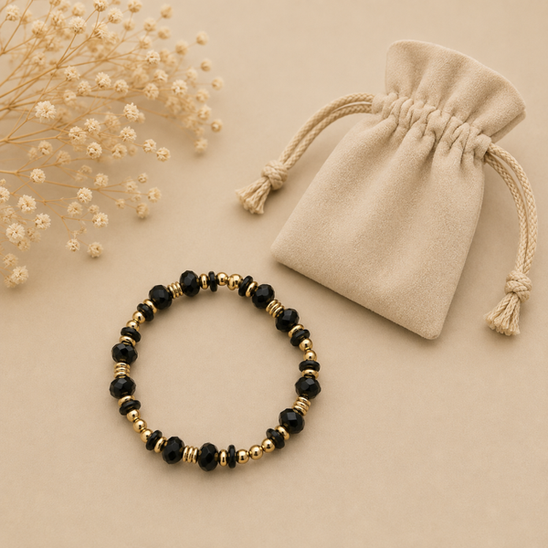 Bracelet Elégance noir & doré
