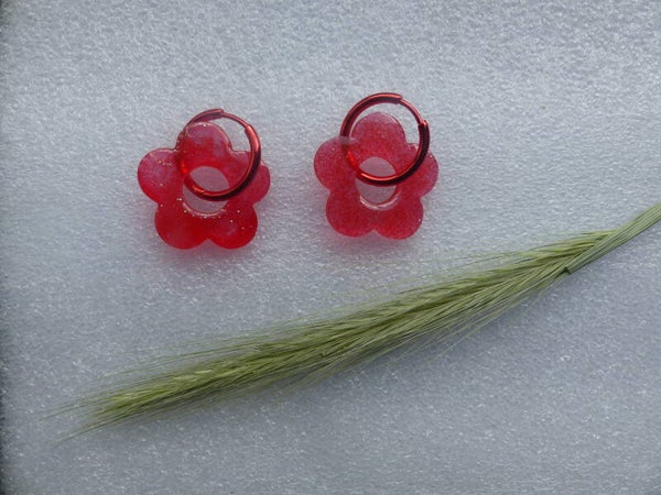 boucle d'oreille fleurs