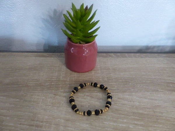 Bracelet Elégance noir & doré