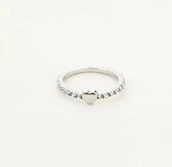 The stone heart ring (Zilver)