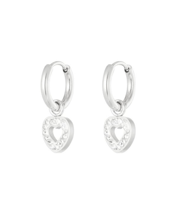 The diamond Heart oorbellen