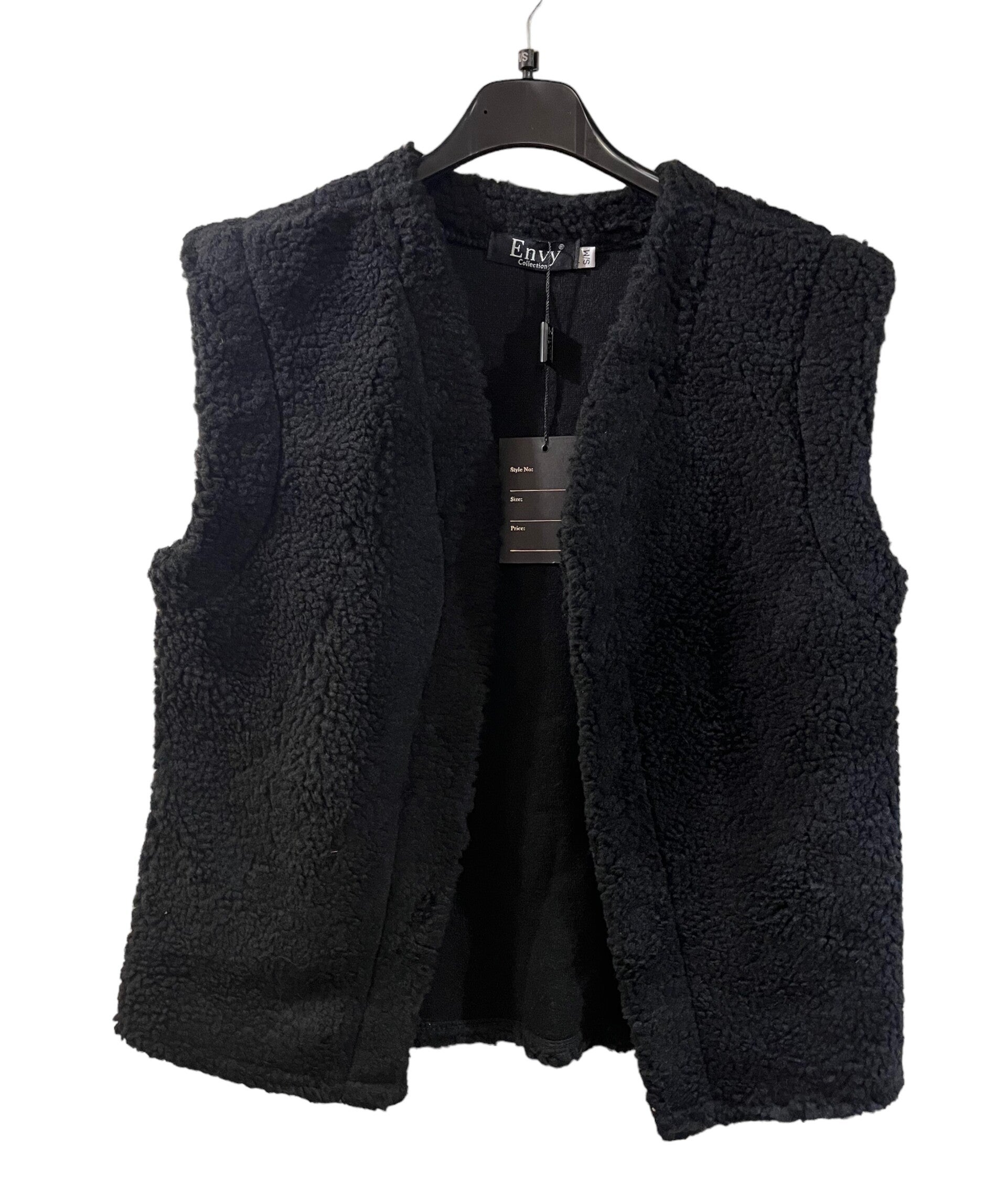 Teddy gilet zwart