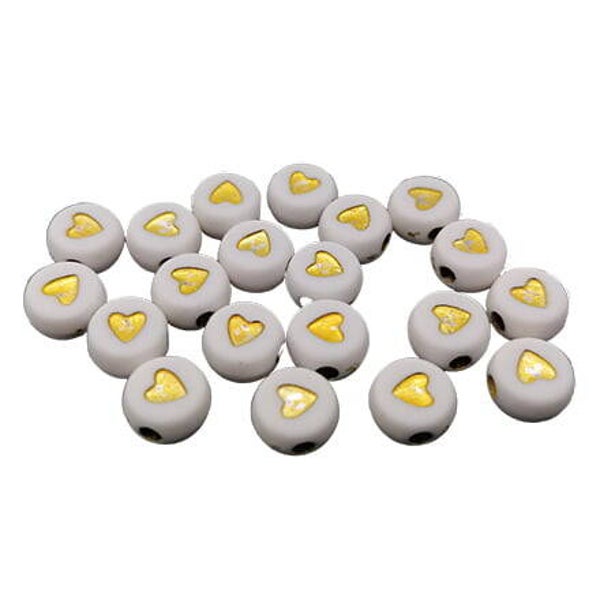 Gouden Acryl hartjes