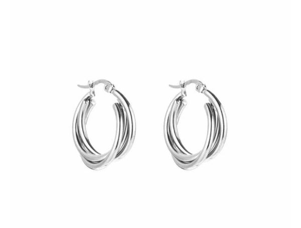 The earrings rings zilver