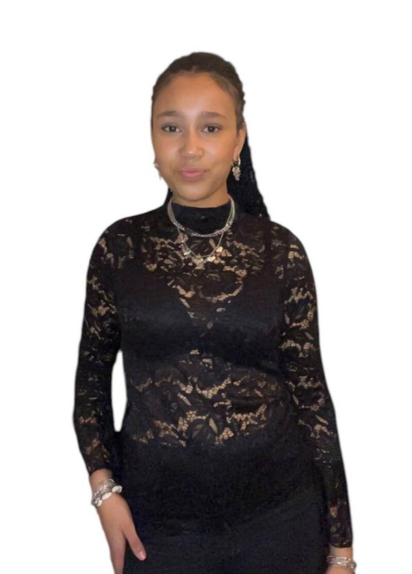 Lace top black