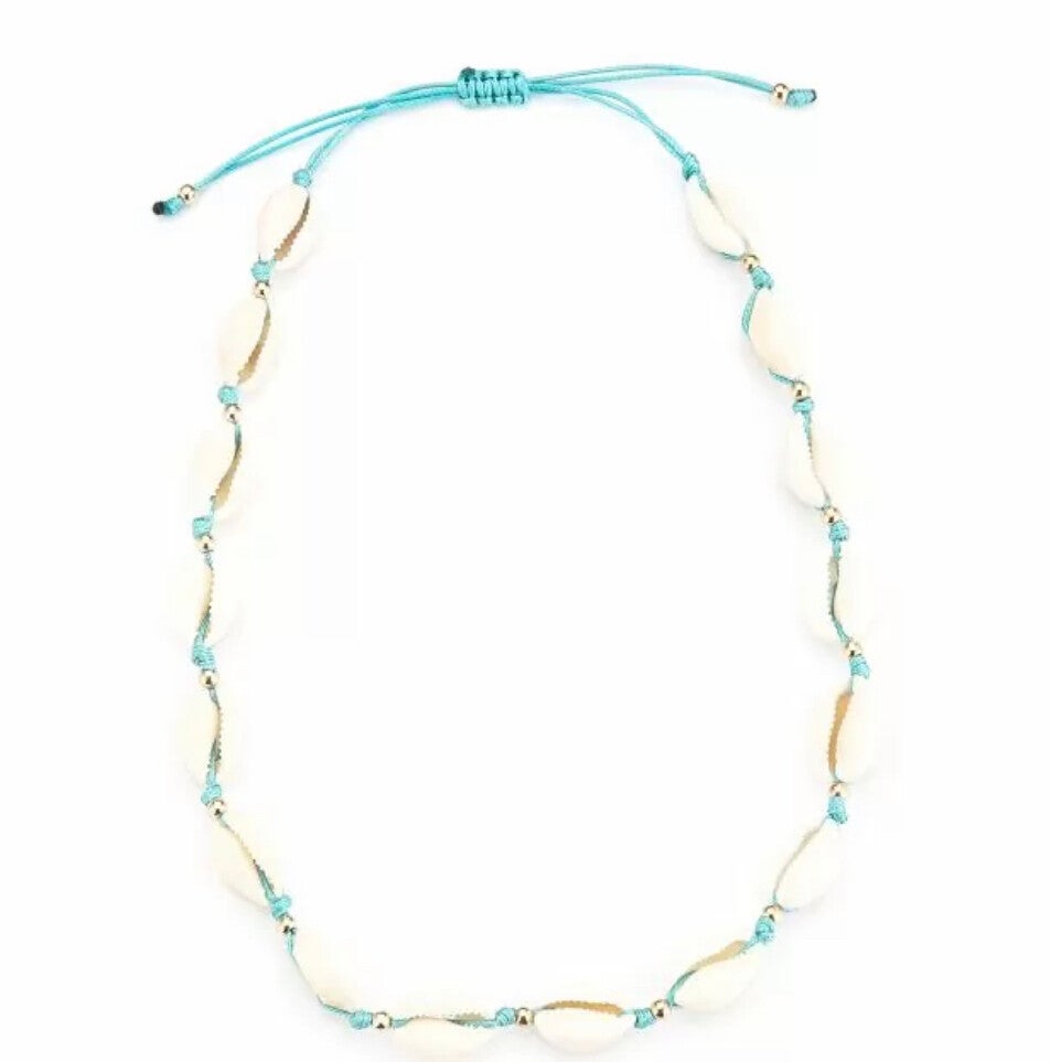 Shell Necklace blue