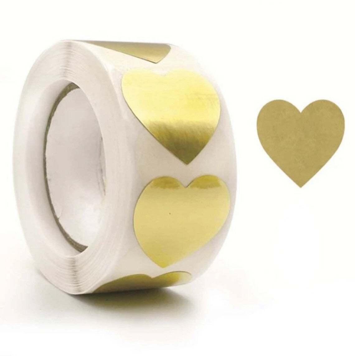 Gouden hartjes stickers (klein)