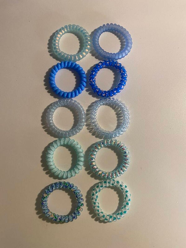 Blauw thema haar elastikejes
