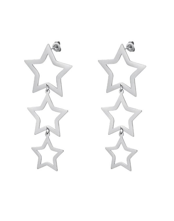 The 3 time star earrings (zilver)