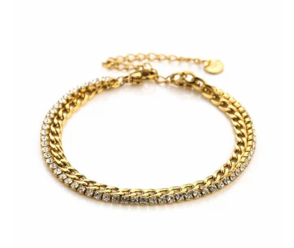 Diamond bracelet (jasseron draad)