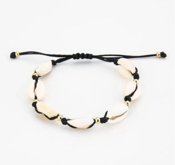 Shell bracelet zwart