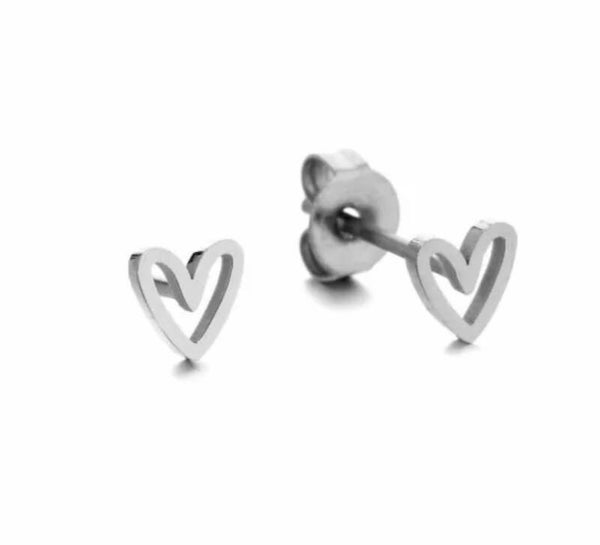The mini open heart earrings