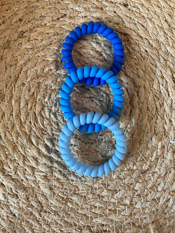Haar elastiekjes thema blauw