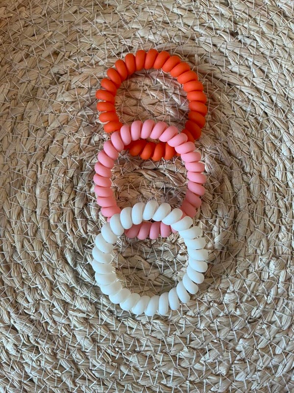 Haar elastiekjes thema oranje achtig