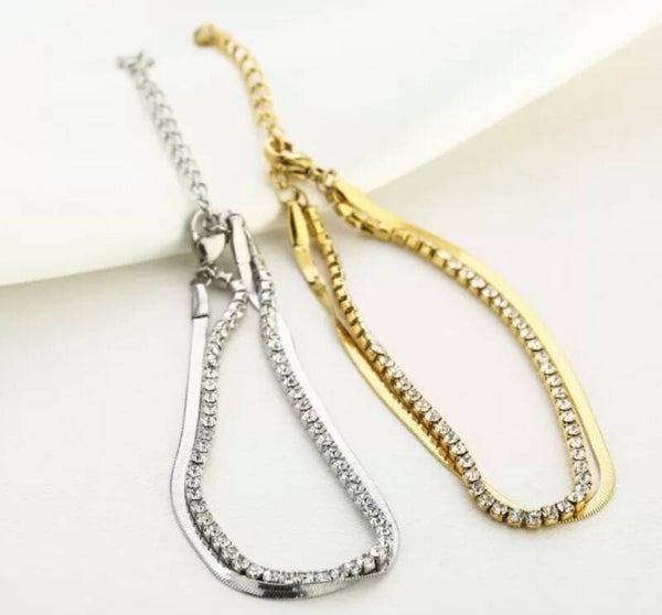 Diamond bracelet zilver