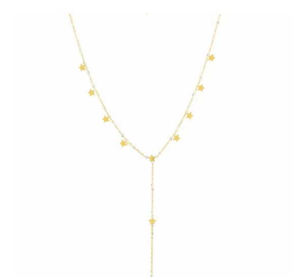 The long star necklace (goud)