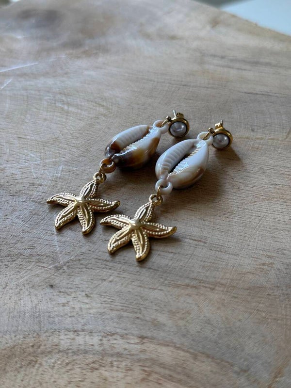 The mermaid earrings goud