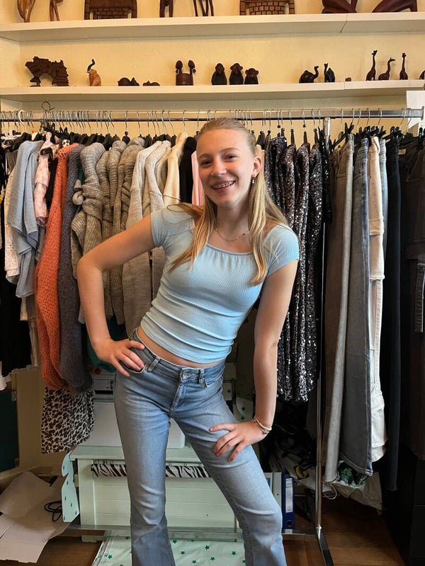 Daisy top blue