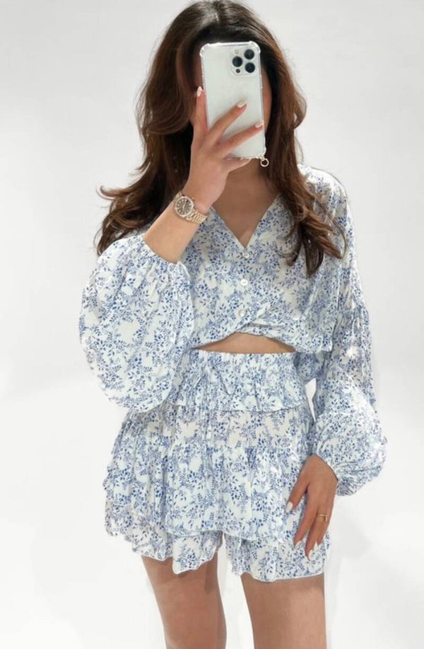 Avani Top Floral Blue