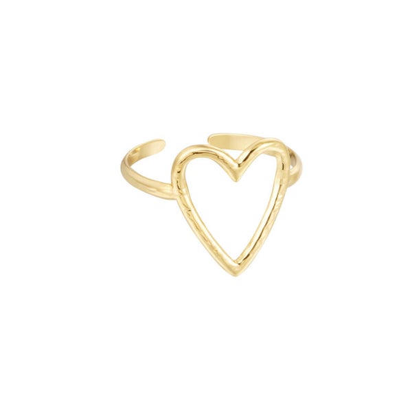 The one line heart ring