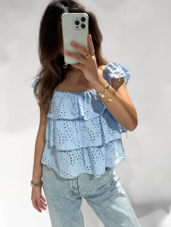 Bella top blue