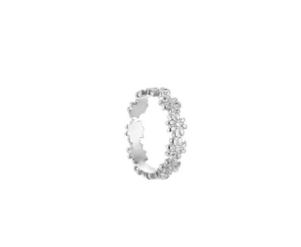 The mini flower ring zilver