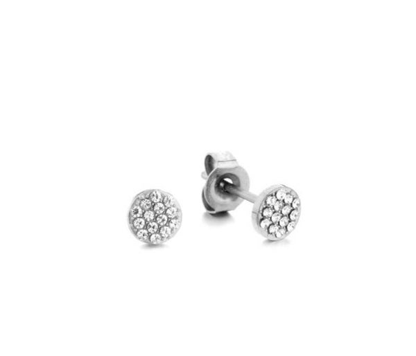 Diamond dot knopjes zilver